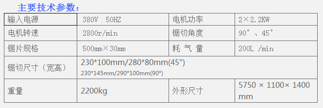 铝门窗加工设备-重型双头精密切割锯LJZ2-CNC-500x4200A(图2)